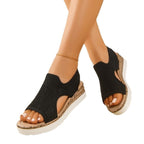 Damen Bequeme und atmungsaktive Sandalen mit elastischem Einsatz EB