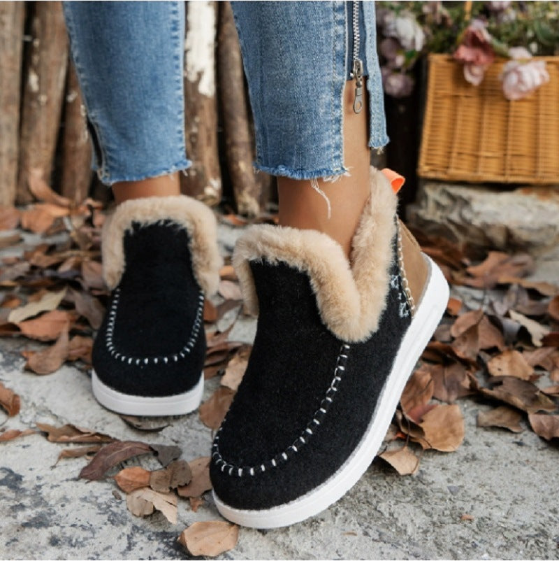 Damen bequeme Fleece-Hausschuhe mit warmem Innenfutter und rutschfester Sohle EB