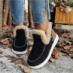 Damen bequeme Fleece-Hausschuhe mit warmem Innenfutter und rutschfester Sohle EB