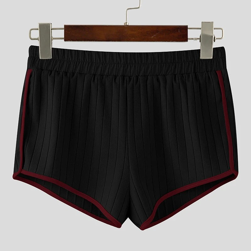 Plissierte Damen-Freizeitshorts mit Kontrastpaspel