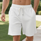 Herren Ripp-Jersey-Shorts mit Kordelzug