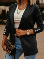 Damen Elegante Blazerjacke mit modischen Knopfdetails EB