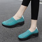 Damen Sportliche Slipper mit atmungsaktivem Netzgewebe und rutschfester Sohle EB