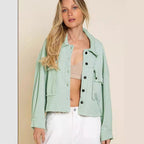 Damen gemütliche Waffle-Jacke EB