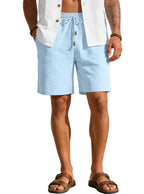 Leichte Herren-Strandbermuda aus Leinenmischung