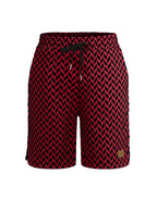 Damen-Jacquard-Shorts mit elastischem Komfortbund und Fischgrätmuster