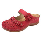 Damen bequeme Clogs mit floralem Dekor und ergonomischem Fußbett EB