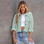 Damen gemütliche Waffle-Jacke EB