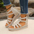 Damen bequeme Sandalen mit verstellbarem Riemensystem und sicherem Halt EB