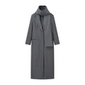 Damen eleganter Wintermantel mit hochschließendem Kragen und praktischen Taschen EB