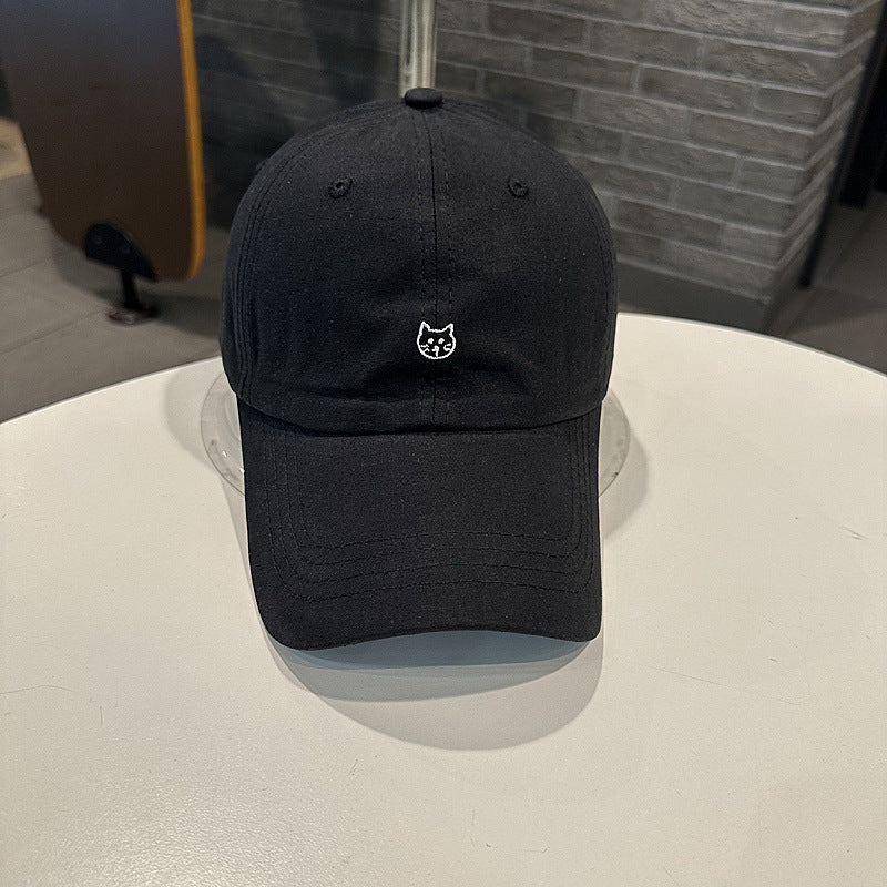 Damen Casual Baseballkappe mit Katzenstickerei