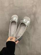 Damen Ballerinas mit zierlichem Schleifenakzent und weichem Innenfutter EB