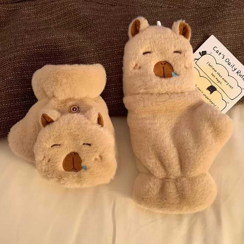 Gemütliche Plüsch-Hausschuhe mit Tiermotiv