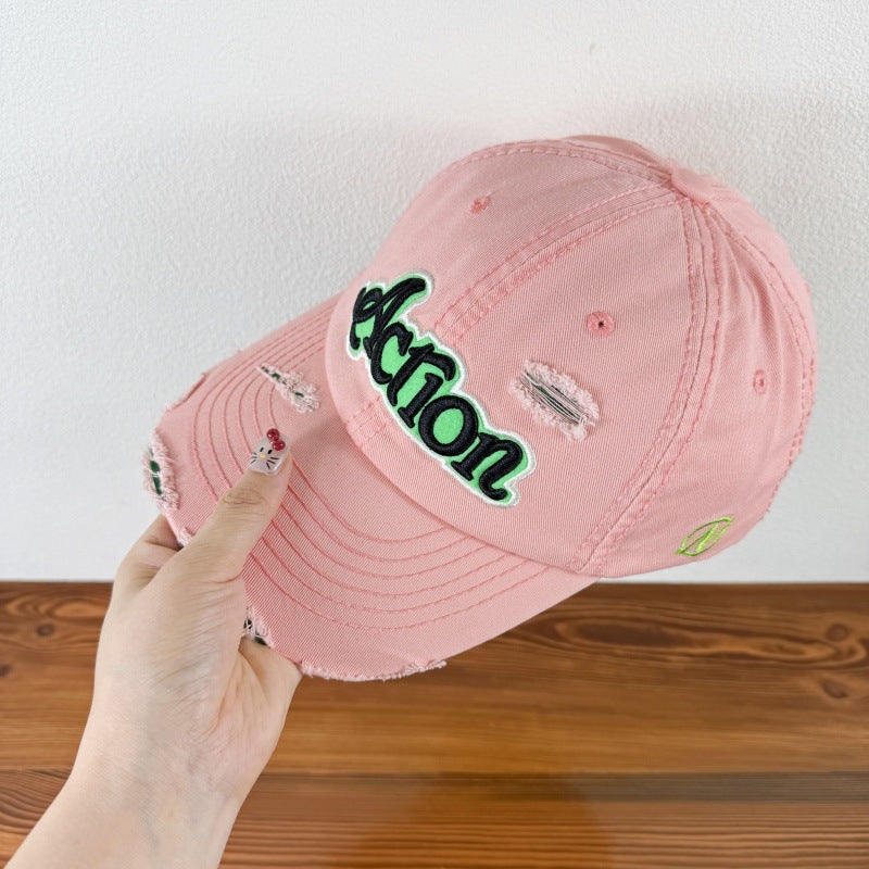 Herren-Baseballkappe mit Distressed-Grafik