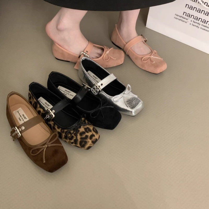 Damen Ballerinas mit modischem Schnallen-Detail und bequemem Fußbett EB