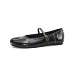 Damen Ballerinas mit schimmerndem Effekt und elegantem Riemen EB