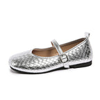 Damen Ballerinas mit stylishem Riemen und glänzender Oberfläche EB