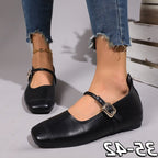 Damen Ballerinas mit elegantem Riemchen und verstellbarem Schnallenverschluss EB