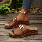 Damen Bequeme Clogs mit modischem Schnallen-Design EB