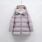 Damen modische Winterjacke im Oversized-Stil mit Kapuze EB