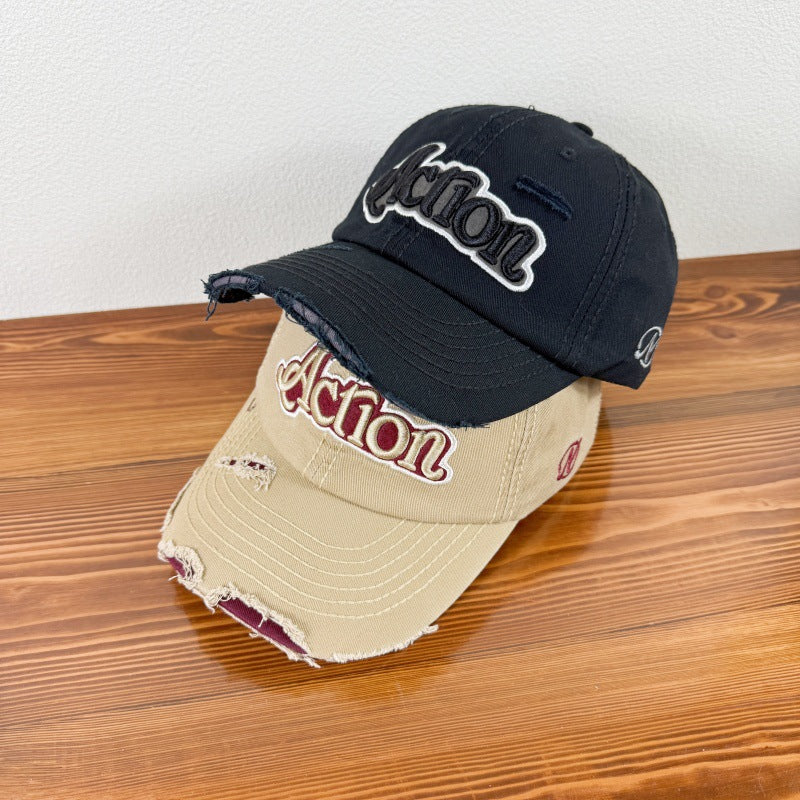 Herren-Baseballkappe mit Distressed-Grafik