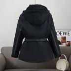 Damen Isolierte Parkajacke mit praktischem Taillengürtel und großen Taschen EB