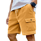 Herren-Utility-Shorts aus Cord mit elastischem Bund