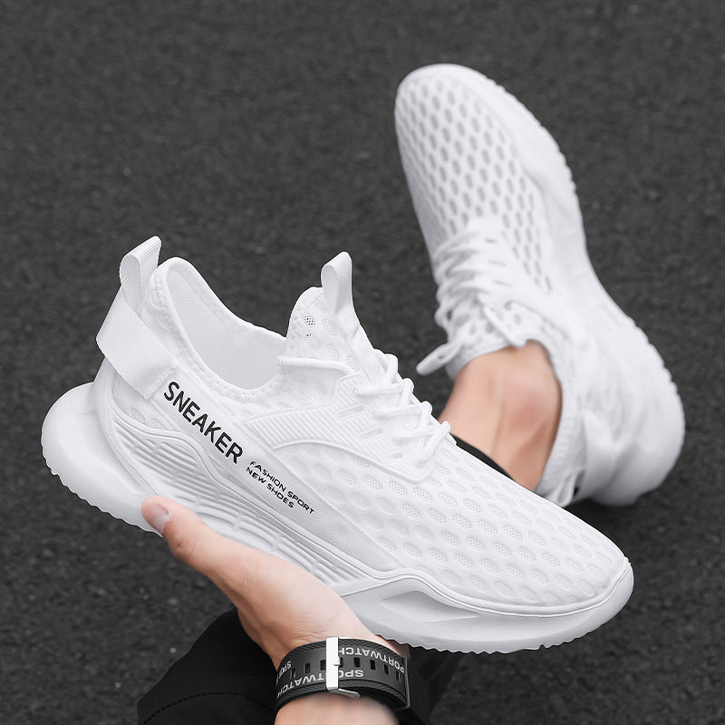 Unisex nan atmungsaktiver Stricksportschuh mit wabenstruktur, sockenähnlichem Schaft und gedämpfter Leichtschaum-Zwischensohle EB
