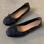 Damen Ballerinas mit verspieltem Schleifendetail und weichem Leder EB