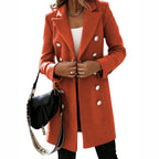 Damen eleganter und taillierter Designer-Mantel EB