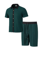 Modernes Freizeit-Set für Herren aus strukturiertem Jersey