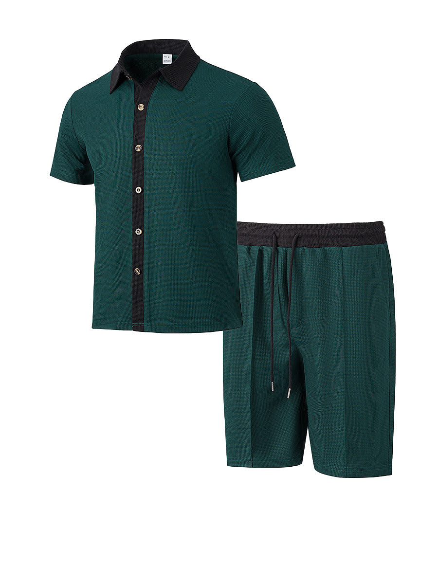 Modernes Freizeit-Set für Herren aus strukturiertem Jersey