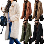 Damen Kuschelige manteau aus Teddy-Fleece EB