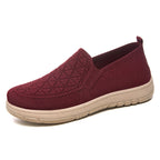 Damen Bequeme Freizeit Slip-On Schuhe mit atmungsaktivem Obermaterial EB