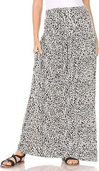 Damen Maxi-Rock mit elastischem Bund und Taschen EB