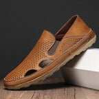 Damen luftige Leder Slipper EB