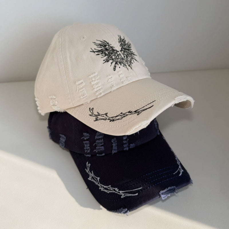 Snapback-Cap für Damen mit Grafik und Distressed-Optik