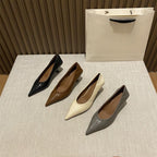 Damen Ballerinas aus geflochtenem Lederdesign EB