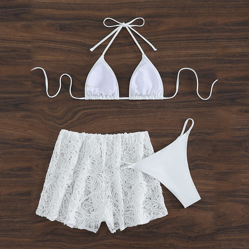 Damen Bademoden Short mit eleganter Häkelstruktur EB