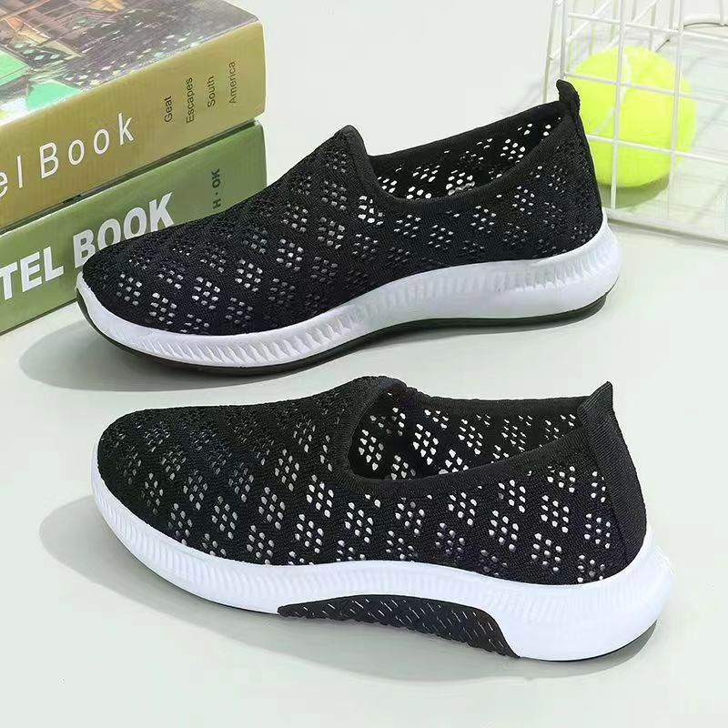 Damen atmungsaktive Freizeitschuhe mit leichtem Mesh-Obermaterial und rutschfester Sohle EB