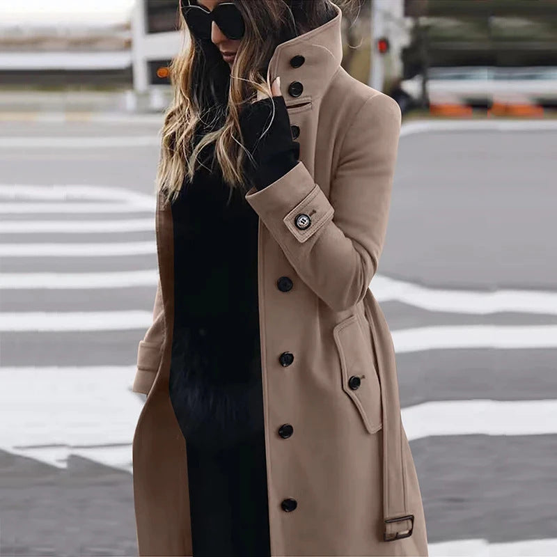 Damen eleganter und bequemer Trenchcoat EB