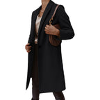 Damen eleganter Wollmantel mit schmaler Silhouette EB