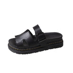 Damen bequeme Riemensandalen mit modischer Schnalle und gepolsterter Sohle EB