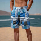 Herren stylische Bade-Shorts mit modernem Graphikmuster EB