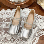 Damen Ballerina Schuhe mit dekorativen Schmuckdetails EB