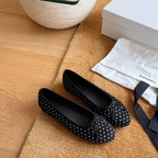 Damen Ballerinas im modernen Tierfell-Look mit elegantem Riemchen EB