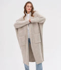Damen Gemütlicher Strickmantel mit großen Taschen und oversized Schnitt EB