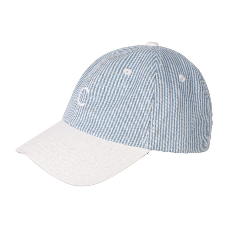 Gestreifte Casual Baseball-Cap aus Baumwolle für Herren