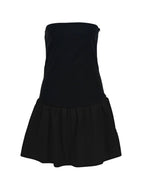 Damen Bandeau-Kleid mit frischem und fließendem Rock EB