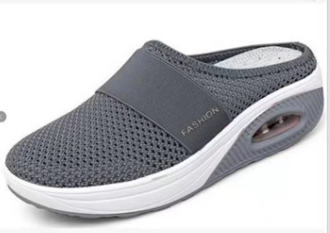 Damen bequeme Clogs mit atmungsaktivem Mesh-Obermaterial und stützendem Fußbett EB